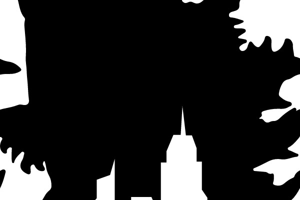 Silhouette of Godzilla