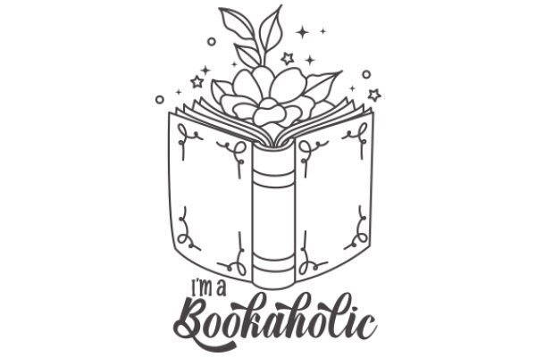 A Bookaholic's Dream: A Flowery Book Cover with a Starry Sky and a Book Opening to a World of Imagination