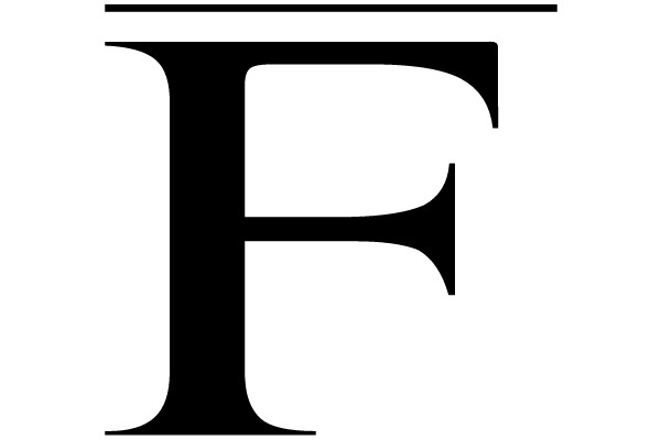 Bold Serif Capital Letter F