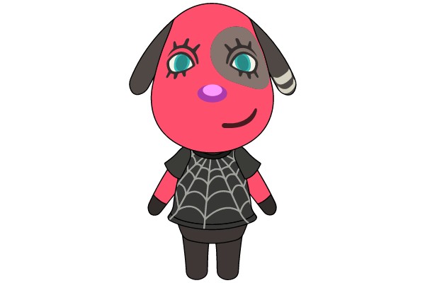 Spooky Stroll: A Charming Red Character's Halloween Adventure