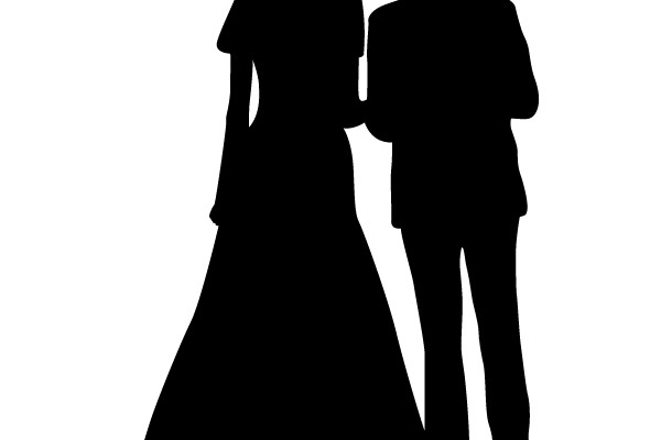 Silhouette of a Couple in Formal Wear