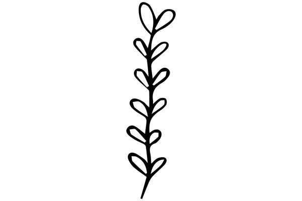 Simplicity in Design: A Line Drawing of a Plant
