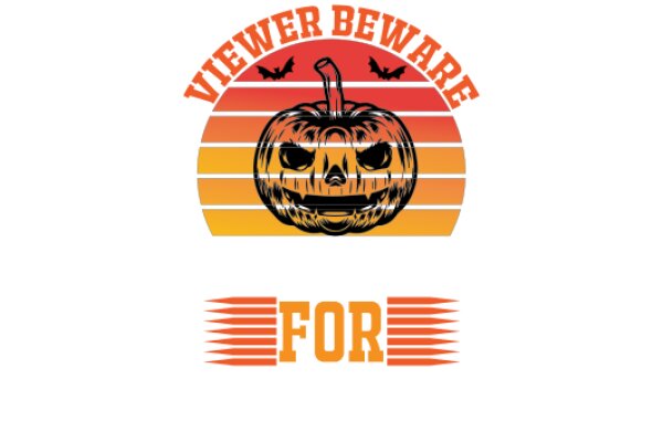 Halloween-themed logo with a playful twist, featuring a jack-o-lantern and the phrase 'Viewer Beware'.