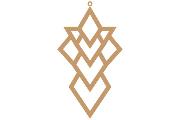 Stylized Geometric Design with a Gold-Tone Finish