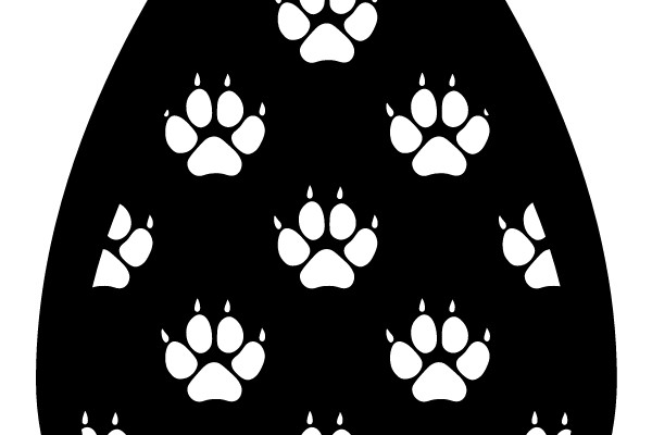 Paw Print Water Drop Pattern.