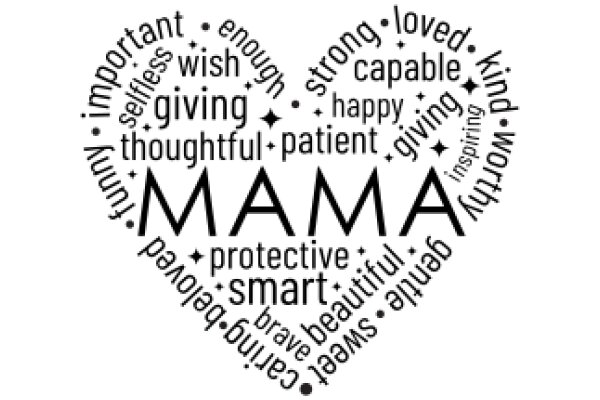Moments of Love and Strength: A Word Cloud Celebrating Moms