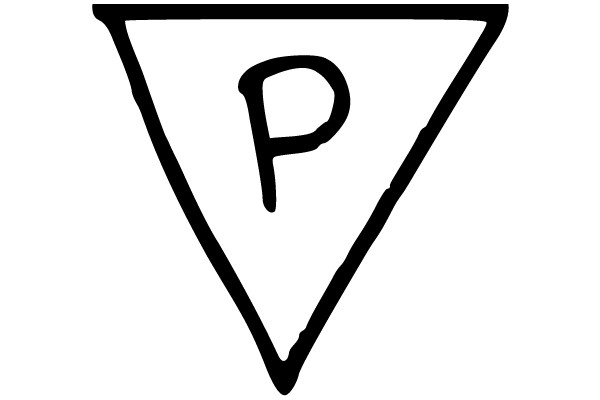 Pennant with Large 'P' Symbol