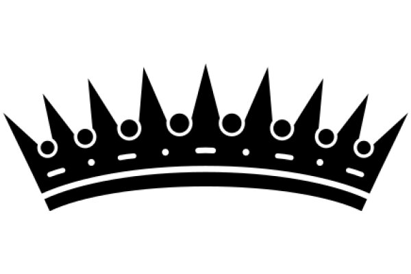 A Simple Black Crown on a White Background