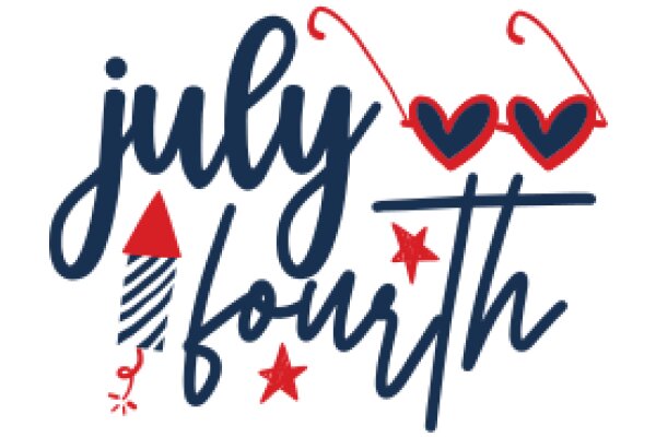 Celebrating July 4th with a patriotic twist: A graphic design featuring a rocket, sunglasses, and stars.