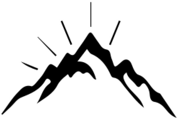 Silhouette of a Mountain with Rays of Light