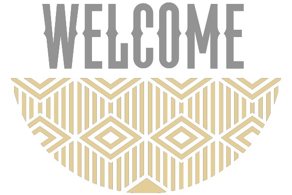 Welcome Sign with Geometric Design
