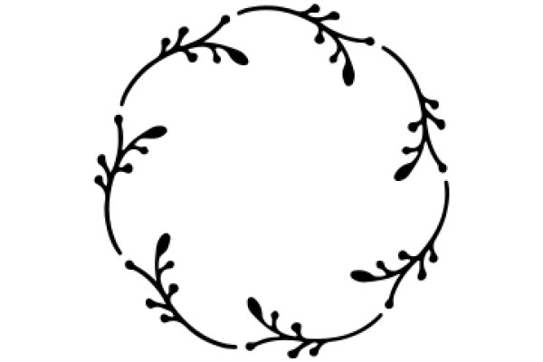 A Simple, Drawing of a Wreath