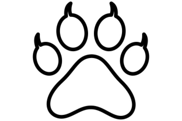 Simplistic Illustration of a Paw Print