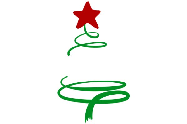 A Festive Christmas Decoration: A Star and a Swirl