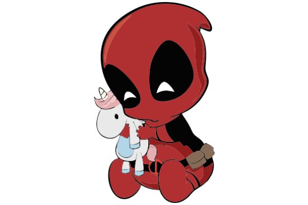 Cuddly Adventures: A Friendly Encounter Between Deadpool and His Unicorn Companion