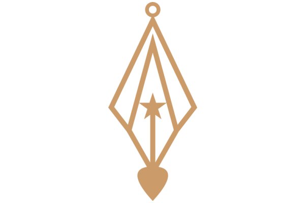 Stylized Logo with a Star and a Heart-Shaped Symbol