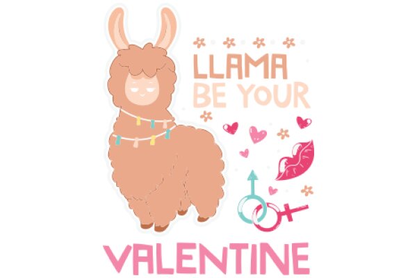 Celebrating Valentine's Day with a Llama: A Playful and Creative Greeting Card Design