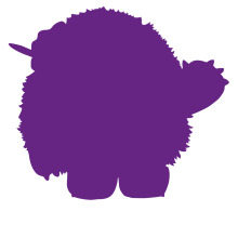 A Purple Silhouette of a Fluffy Creature