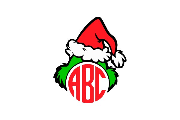 Monogrammed Christmas Hat