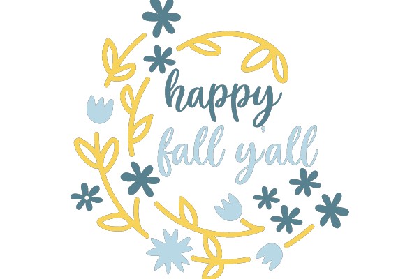 Autumn Greetings in Colorful Flourishes