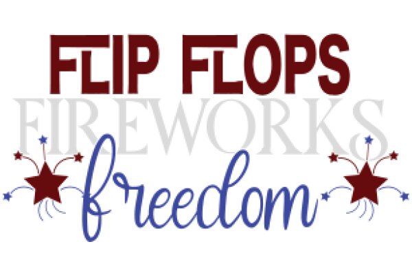 Flip Flops, Fireworks, and Freedom: A Graphic Design Showcasing the Essence of Summer Fun and Patriotic Spirit