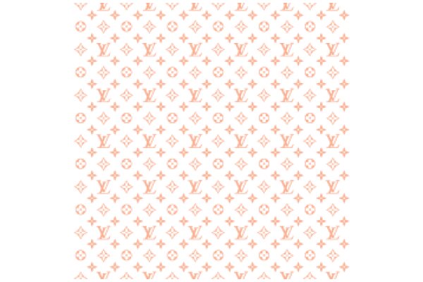 Elegant Pattern of Pink and Orange Louis Vuitton Logos