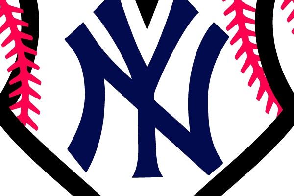 NY Yankees Baseball Heart Logo