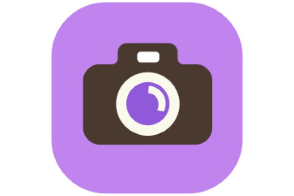 A Purple Camera Icon on a White Background
