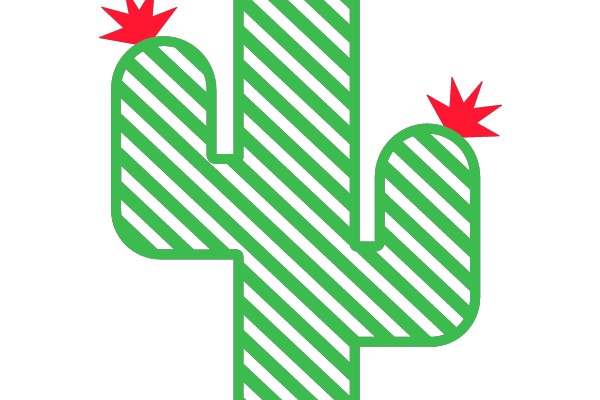 Colorful Desert Cactus Clip Art