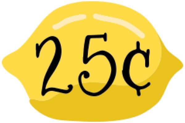 A Digital Illustration of a Lemon with the Price Tag '25¢' in a Stylized Font