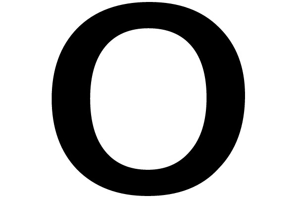 Bold Black Circle on White Background