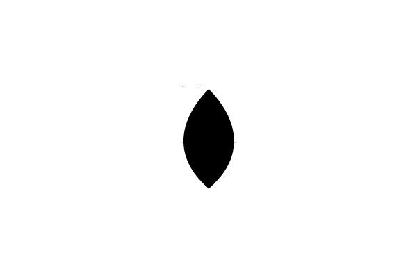 Untitled - Leaf-Shaped Black Object