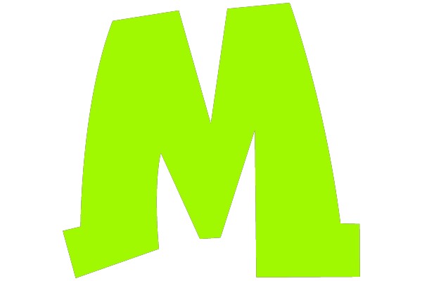 Bright Green Letter M