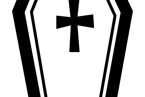 Coffin with Cross Symbol