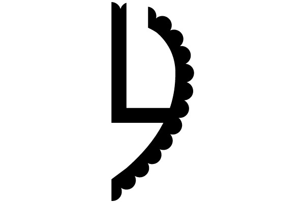 A Graphic Design of a Scalloped Edge with a Cutout