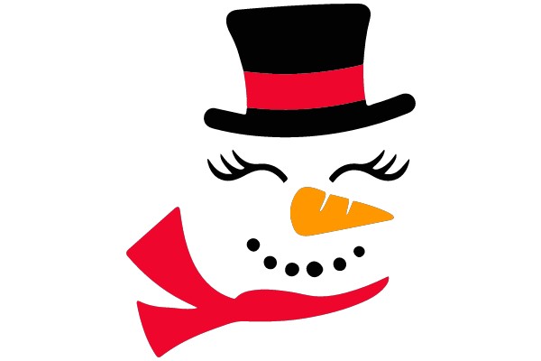 Winter Whimsy: The Elegance of a Snowman's Portrait