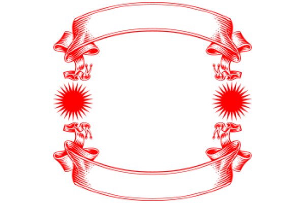 Elegant Red Decorative Border with Floral Design
