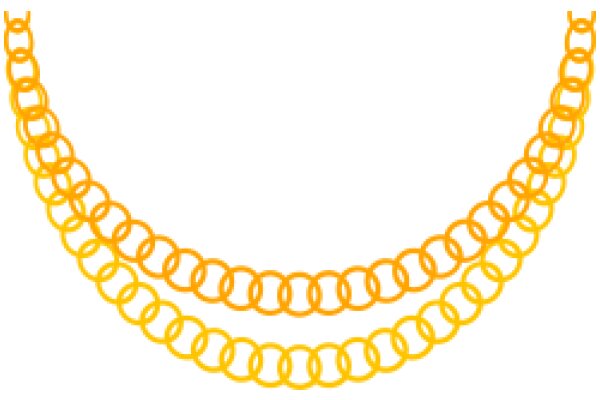 Vibrant Yellow Chain Necklace against a White Background