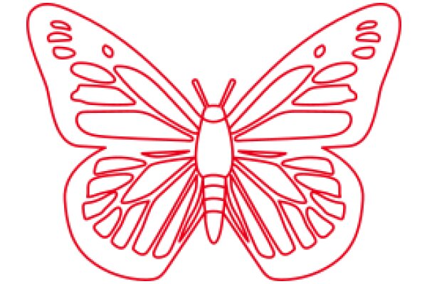 Vivid Red Butterfly Design