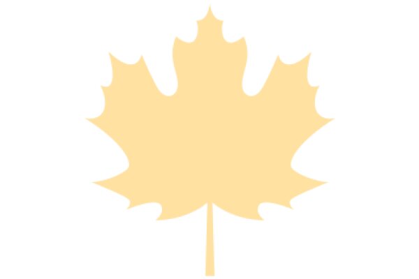 Simplistic Yellow Maple Leaf Icon