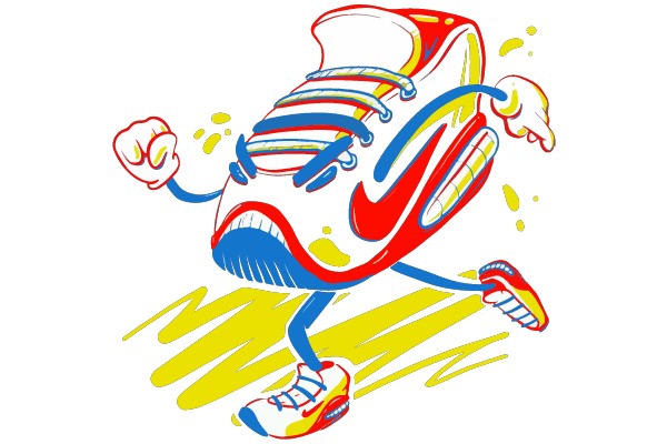Dynamic Sneaker Dash: The Vibrant Run
