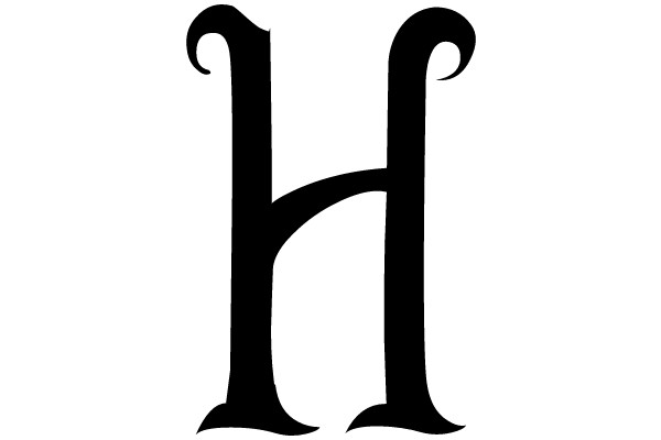 Black Gothic Letter H