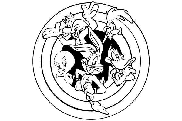 Classic Cartoon Characters in Action