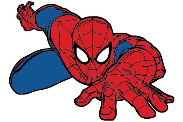 Spider-Man in Action: A Dynamic Comic Style Illustration