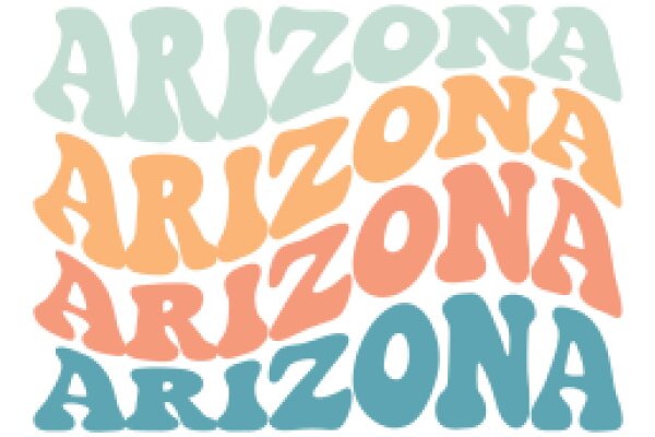 Colorful Typography of Arizona's State Name