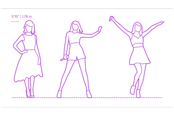 Artistic Representation of Taylor Swift's Height