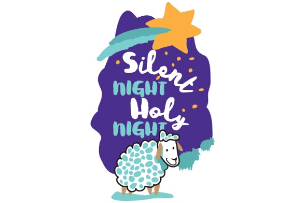Silent Night, Holy Night: A Cozy Christmas Scene with a Sheep and a Star