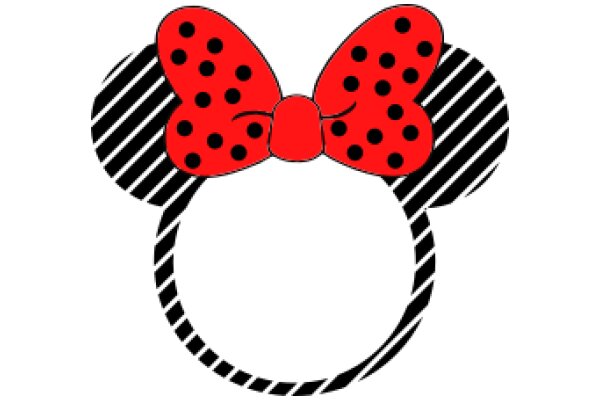 Vibrant Red Ladybug Earring with Black Dots and Mickey Mouse Ear Design