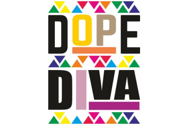 Vibrant and Colorful Graphic Design with the Words 'DOPE' and 'DIVA' in Large, Bold Letters