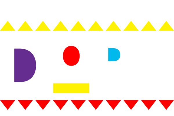 Colorful Abstract Art with Geometric Shapes and Triangles